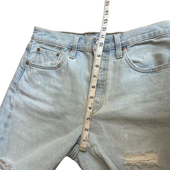 Levi's 501 Women's Mid Thigh Short Luxor Focus- Size 27 - Picture 12 of 13